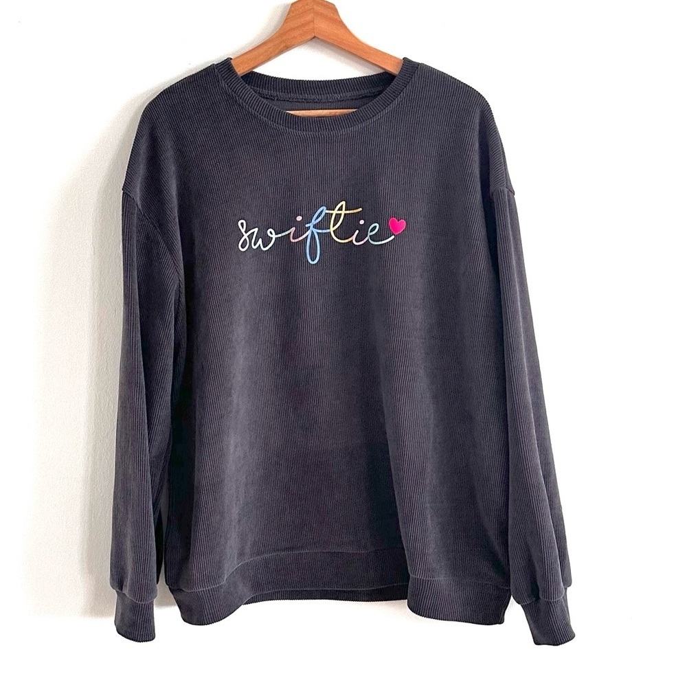 Gray printed Women's textured Sweatshirt size XXL